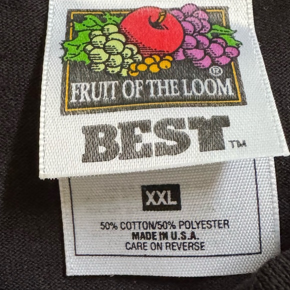 Fruit of the Loom BEST Cotton Black Unisex Dalmatian Short Sleeve Tee - Picture 6 of 7